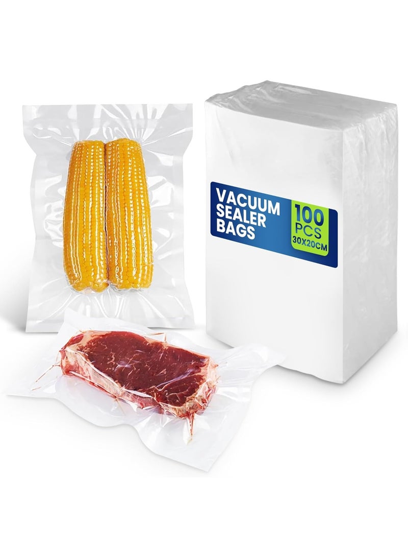 SNH Packing 100-Pack Vacuum Sealer Bags | 20x30 cmBPA-Free Vacuum Seal Precut Bags for Food Storage | For Freezer, Microwave, and Sous Vide - Image 1